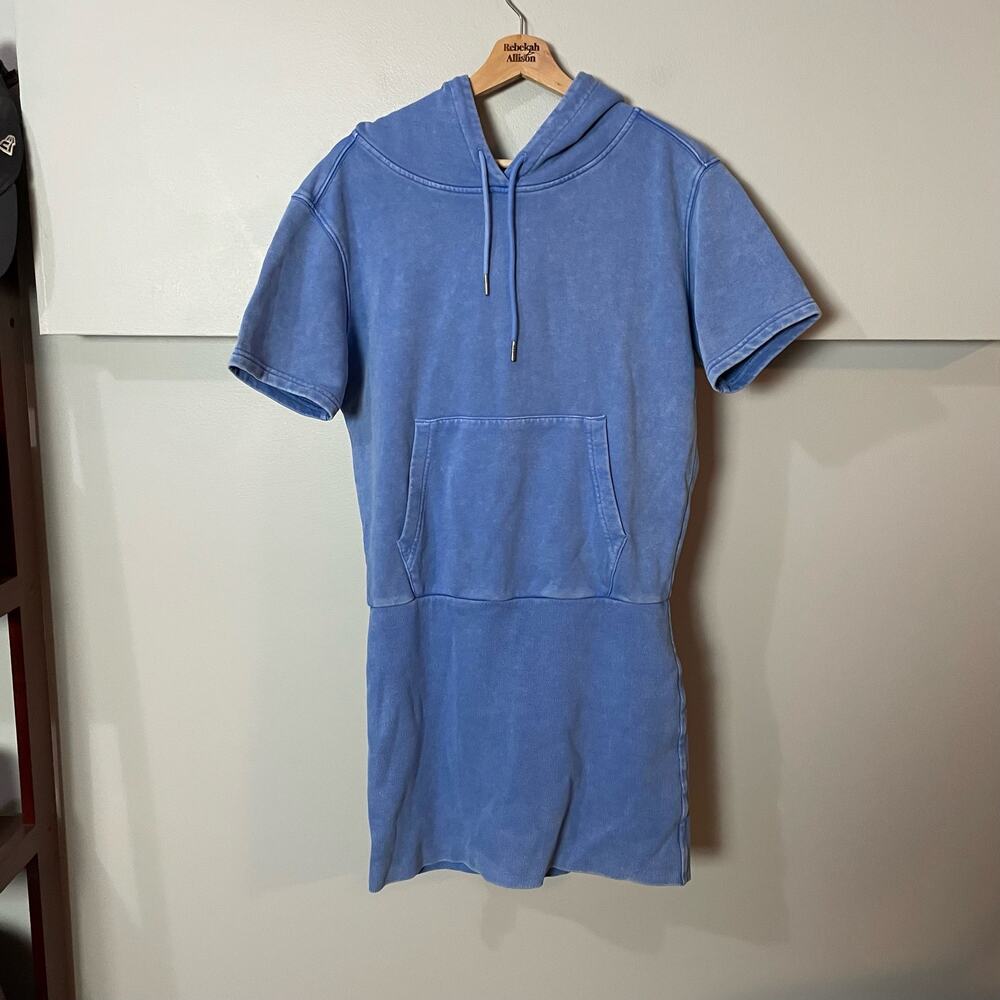 SER.O.YA Rory Dress in Marina Blue SZ Large Sweatshirt Blouson Dress EUC Street - Picture 6 of 13